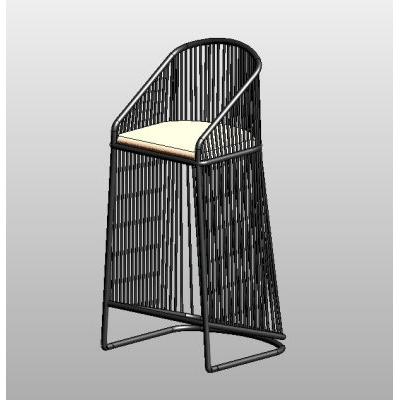 Contemporary Wicker Bar Stool