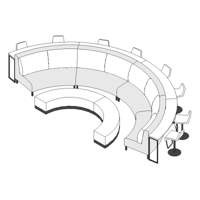 Curved Collaborative Seating