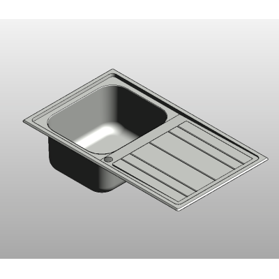 Single bowl kitchen sink with drainer