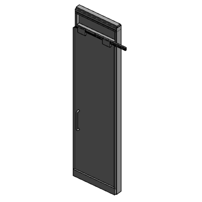 Wall Moveable Haworth Enclose Single Sliding Door Glass Transom