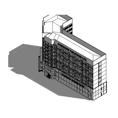 Contemporary facade office building