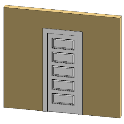 Front door with 5 modern panels