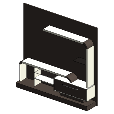 Contemporary Curved Wall Unit