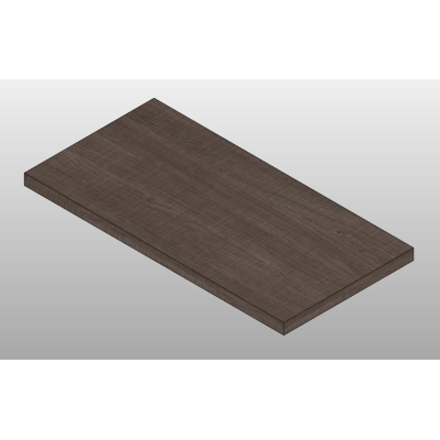 Single floating wooden shelf board