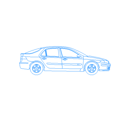 Blue Line Sedan