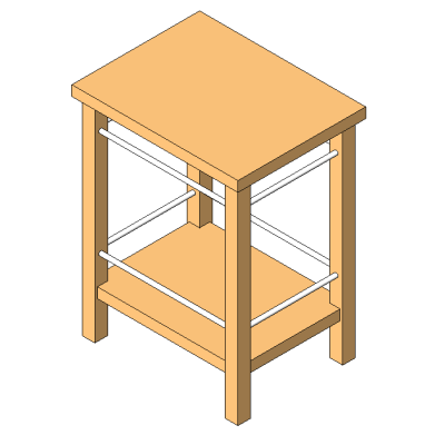 Modern Wooden Bar Stool