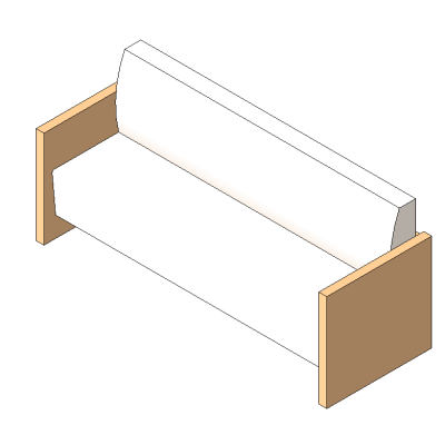 Wooden and Upholstered Bench