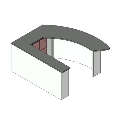 Modern Curved Reception Desk