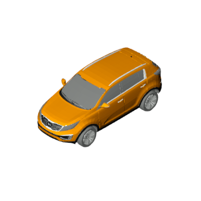 Modern Orange Car