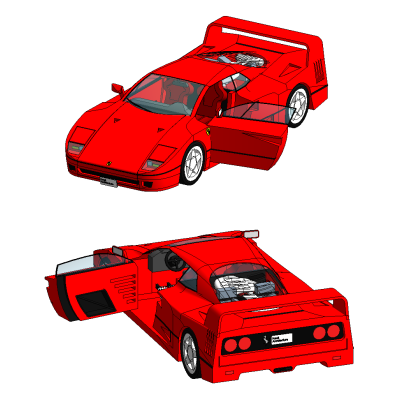 Ferrari sports car detailed model