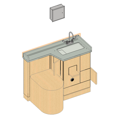Compact Bathroom Unit with Integrated Sink and Toilet