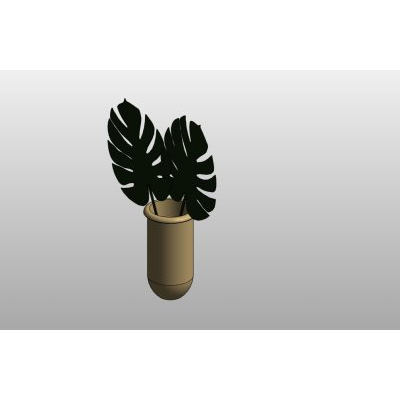 Bronze Vase with Decorative Vegetation