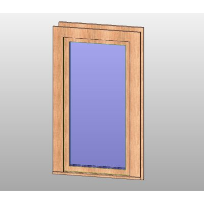 Generic window with modern exterior cut