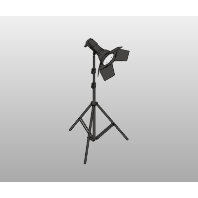 Photography studio light on tripod