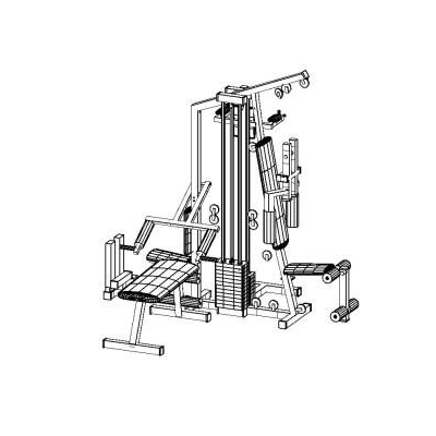 Multi-gym equipment with modern frame