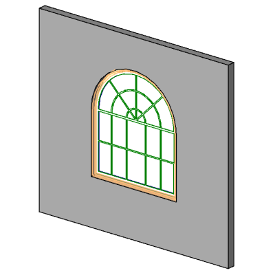 Arched-Top Window with Divided Lites