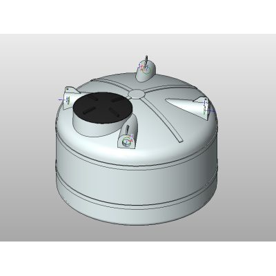Cistern tank 3000 L with detailed lid