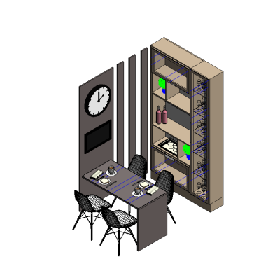 Kitchen with Glass Cabinet