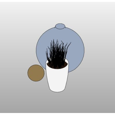 Dual-tone Vase with Plant