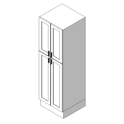 Pantry cabinet with modern double doors
