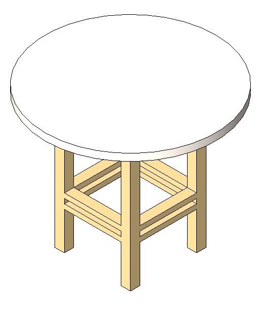Round dining table for 4 people