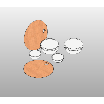 Cutting Board and Bowl Set