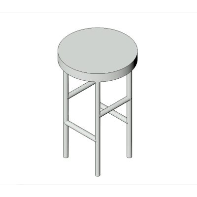 Minimalist Gray Bar Stool
