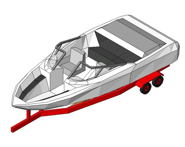 Motorboat with Trailer