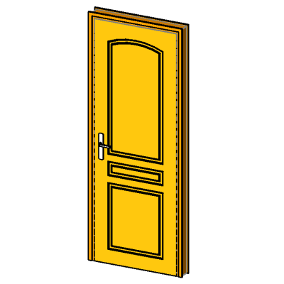 Elegant Interior Door with Decorative Molding