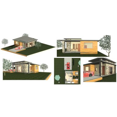 Modern Single-Story House with Carport