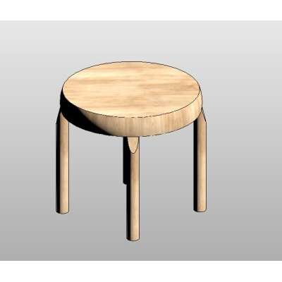 Round Wooden Side Table