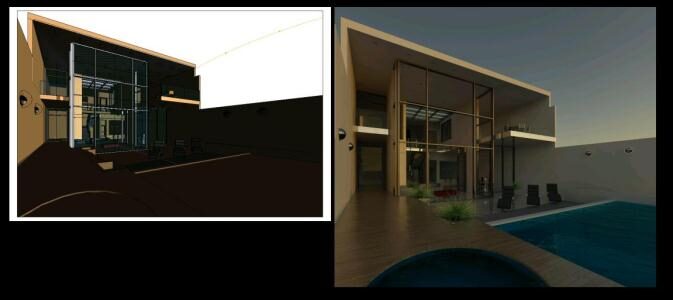 Revit modeling - glass house - 3d