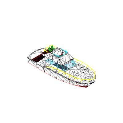 Wireframe Speedboat