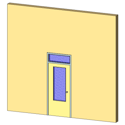 Hollow Metal Frame Single With Lite  Transom 3914