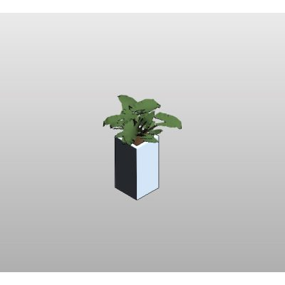 Geometric Pot with Plant