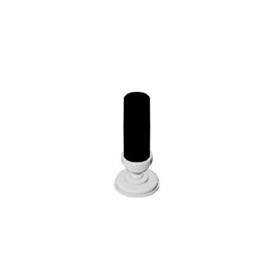 Elegant Black Vase on White Stand
