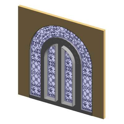 Double Arch top door with surrounding lites