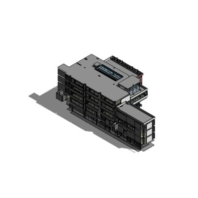 8-story building; auxiliary maintenance building