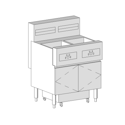 Commercial Double-Pot Deep Fryer