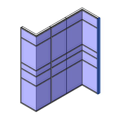 L-Shaped Glass Curtain Wall