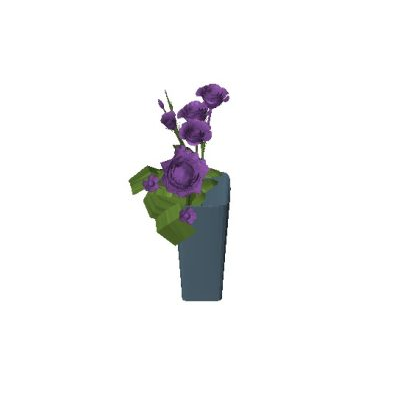 Gray Vase with Purple Roses
