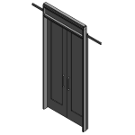 Haworth Enclose Sliding Double Door with Transom