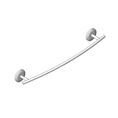 Towel holder with modern polished finish