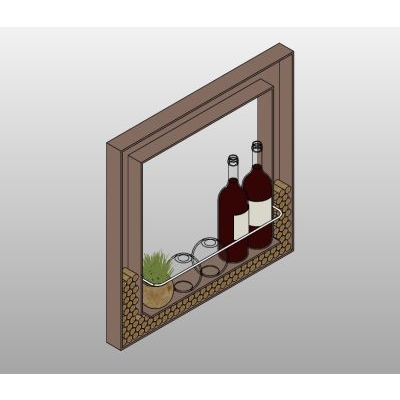 Wine Cork and Bottle Frame