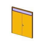 Interior double door with high transom