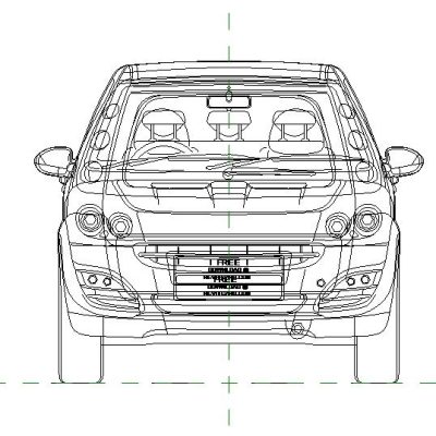 Carautomobile - 2d - smart forfour - elevations and floor //