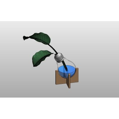 Concrete Vase with Stand and Vegetation