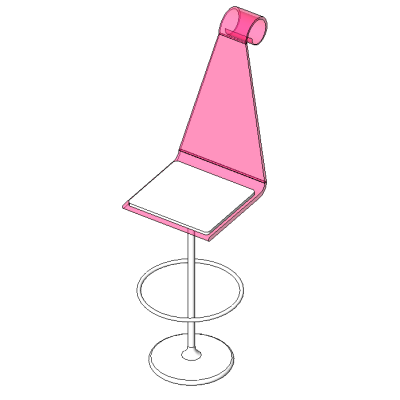 Haziza Bar Stool Chair - Acrylic with matching table 7275