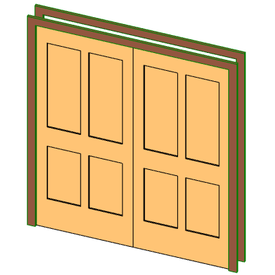 Sleek Double Panel Door