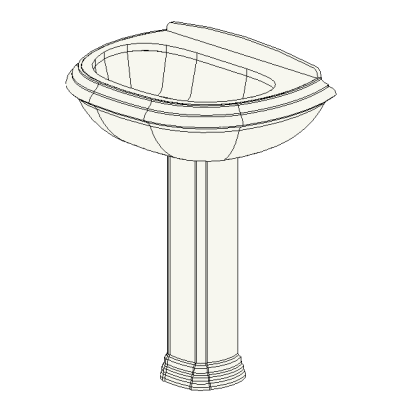 Pedestal Sink-3D